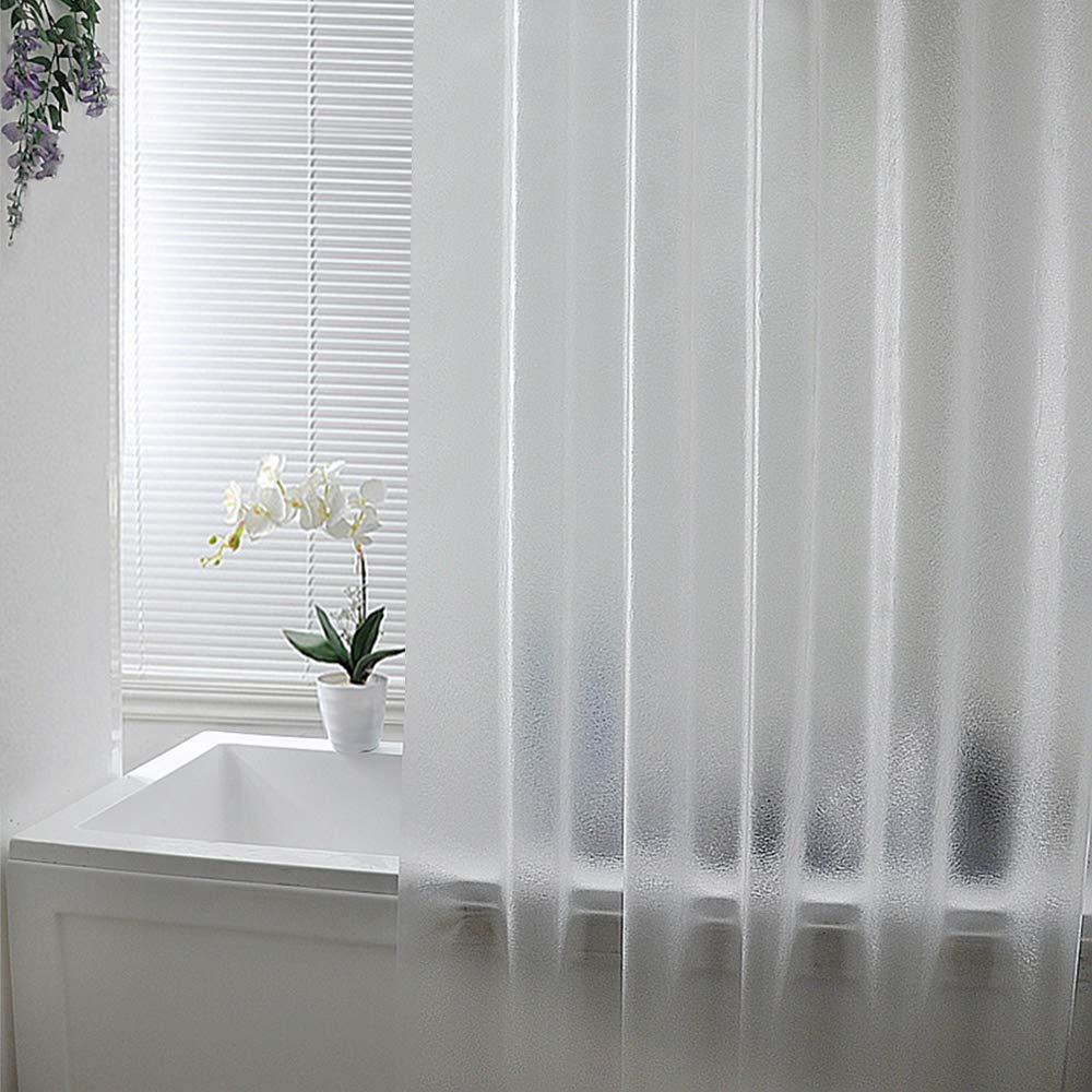 AooHome Eva Small 36x72 Inches Shower Liner, See Through Clear 8 Gauge Bathroom Curtain with Hooks, Bottom Magnets, Water Repellent, Heavy Duty, Rust Proof Grommets