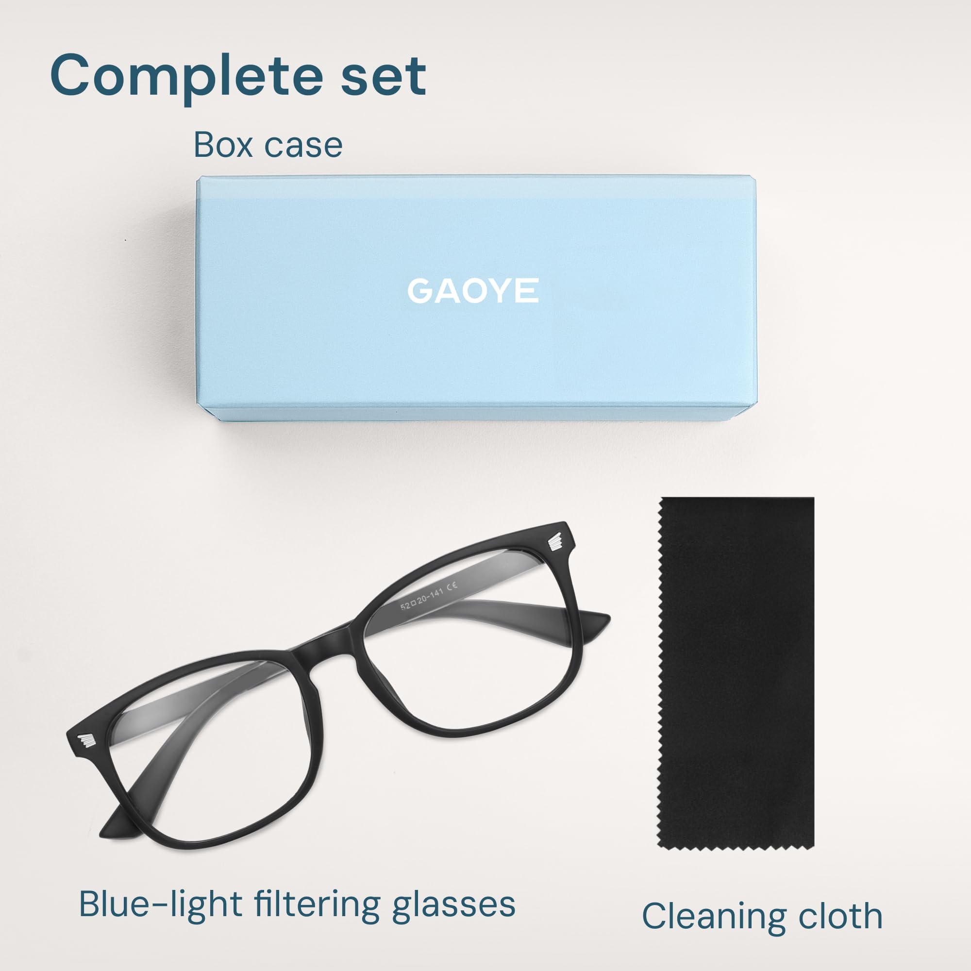 Gaoye Transparent, Clear Blue Light Glasses for Computer & Gaming - Anti UV Ray Lenses, Scratch-Resistant & Comfort Fit