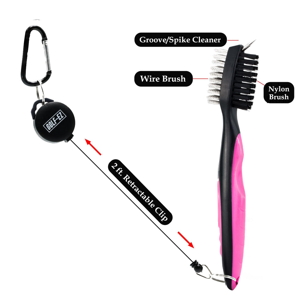 Golf Essentials Kit | Must-Have Accessories – Water Brush, Towel, Club Brush, Ball Marker, Divot Repair Tool, Ball & Tee Holder, Golf Gifts for Men & Women