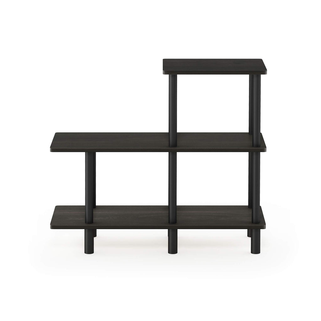 Furinno Turn-N-Tube 4-Tier Design Display Rack, Espresso/Black