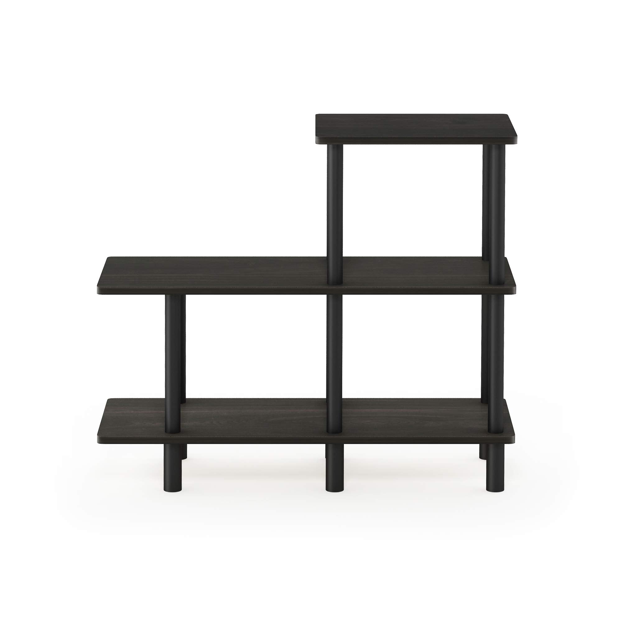 Furinno Turn-N-Tube 4-Tier Design Display Rack, Espresso/Black