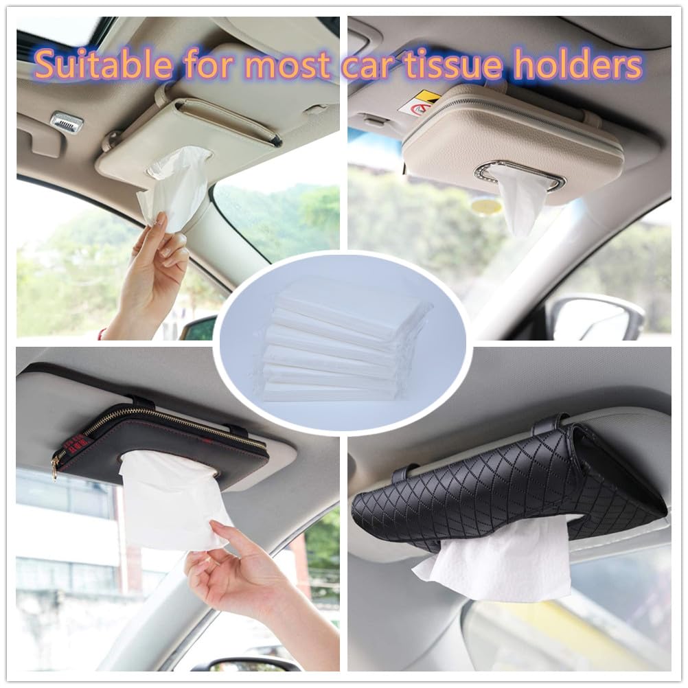 Car Tissue Refills,Facial Napkin Refills for Car Visor tissue holder,300 Sheets, 6 Packs (6 Pack)
