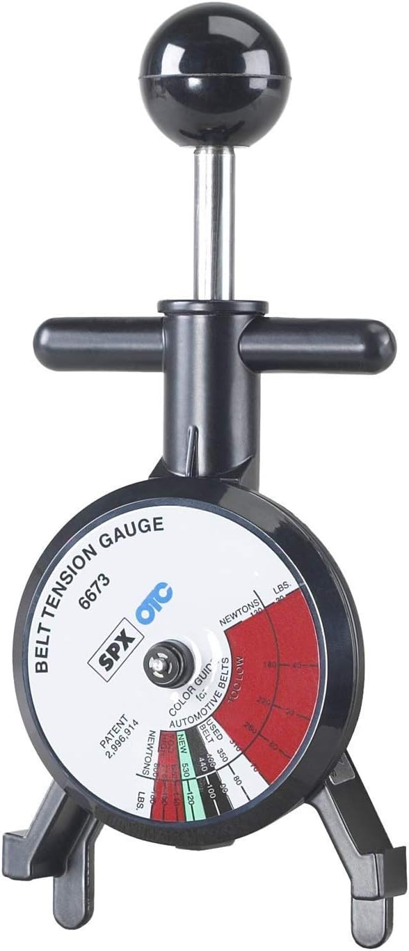 OTC 6673 Universal Belt Tension Gauge - Check for Correct Tension on Drive Belts to Ensure Maximum Belt and Bearing Life