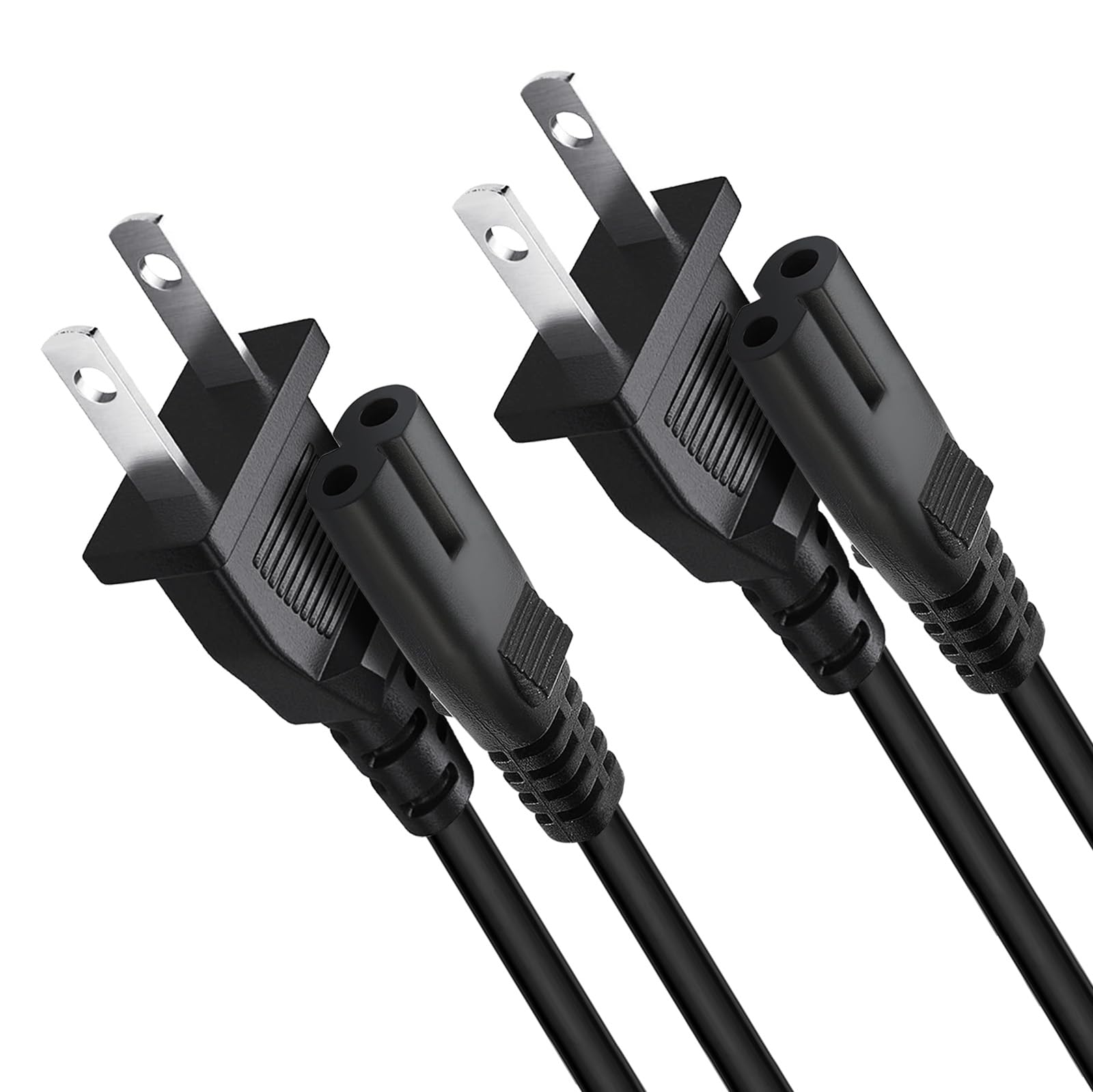 2 Prong TV Power Cable Cord for TCL Roku Smart LED LCD HD TV 24" 32" 40" 42" 43" 48" 50" 55" 60" 65" 75" 85"Inch - TCL Roku TVS 55s405 43s425 50s425 AC Plug A Power Supply Cord 3FT Cable Replacement