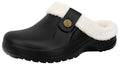 ChayChax Women and Men Fur Lined Clogs Memory Foam Warm Fuzzy Slippers Winter Waterproof Indoor Outdoor Slipper