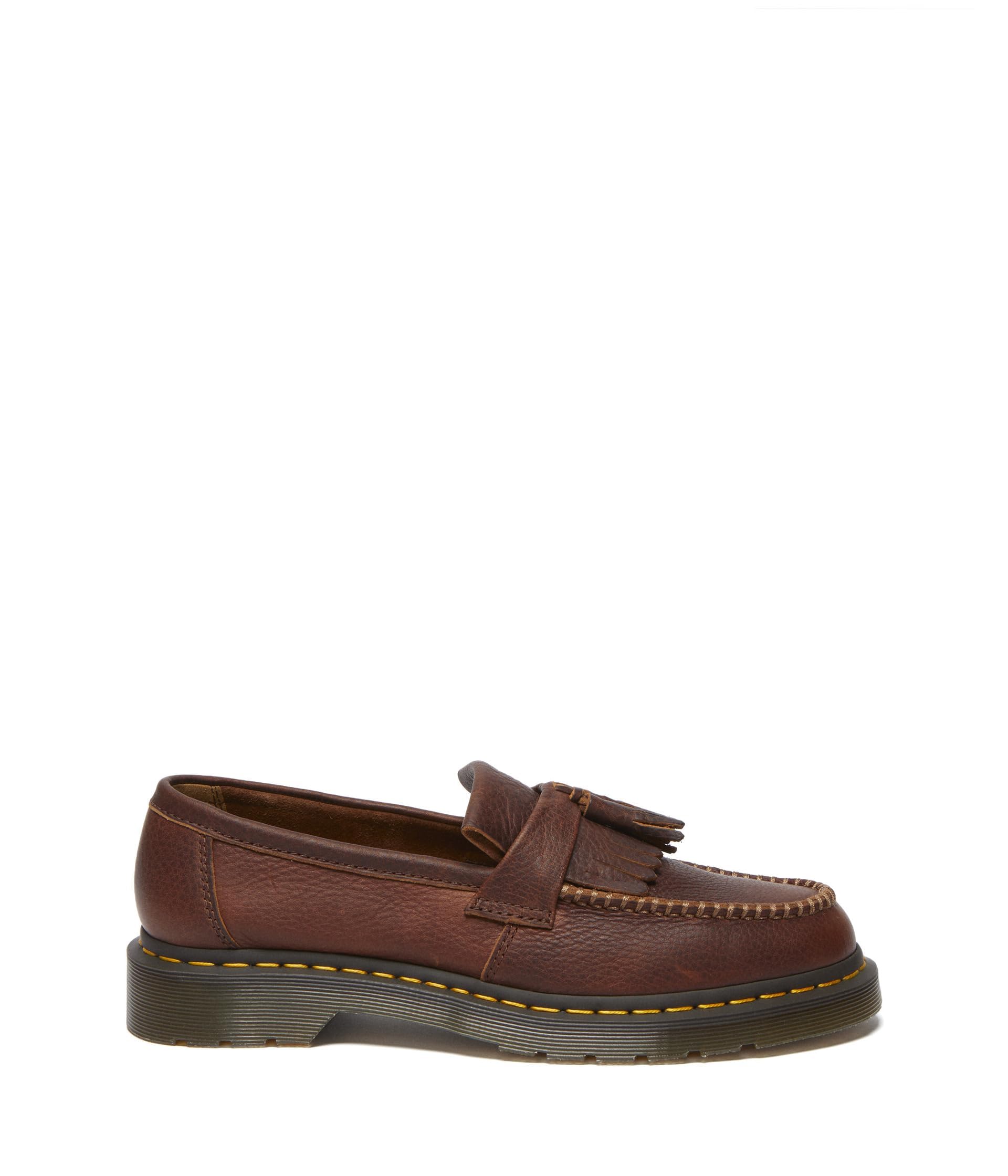 Dr. Martens Unisex Adult Adrian Yellow Stitch Leather Loafers