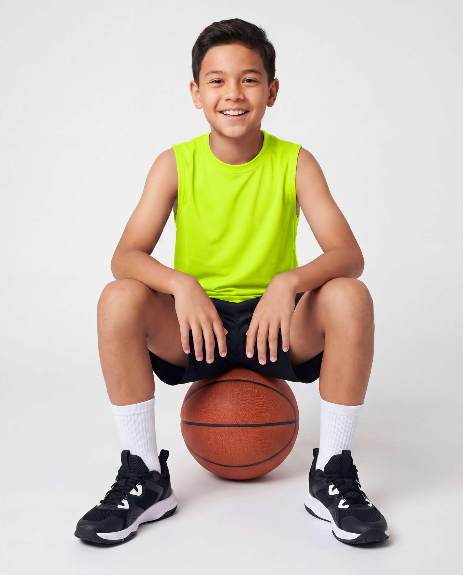 Real Essentials 5 Pack: Boys Dry-Fit Active Athletic Performance Tank Top