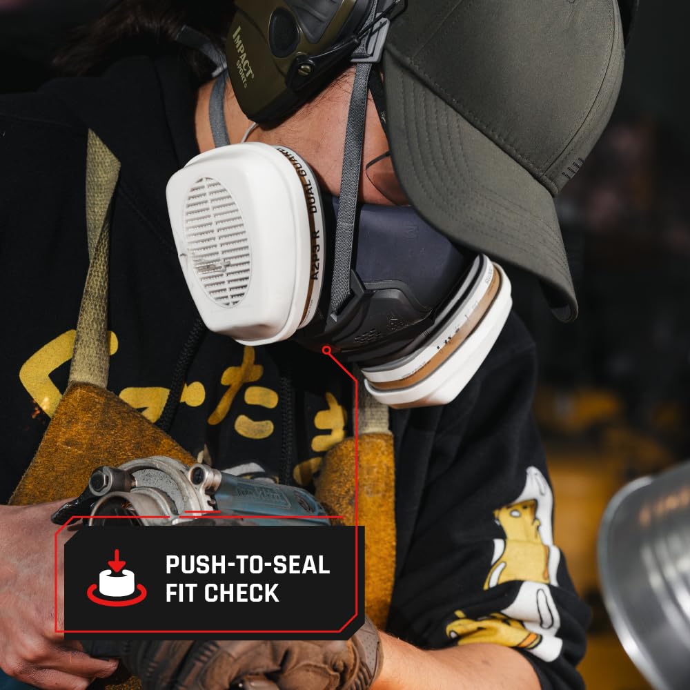 Parcil Distribution Full Face Respirator Mask with Filters – Durable Full Face Respirator Mask, Bayonet Filter Compatible