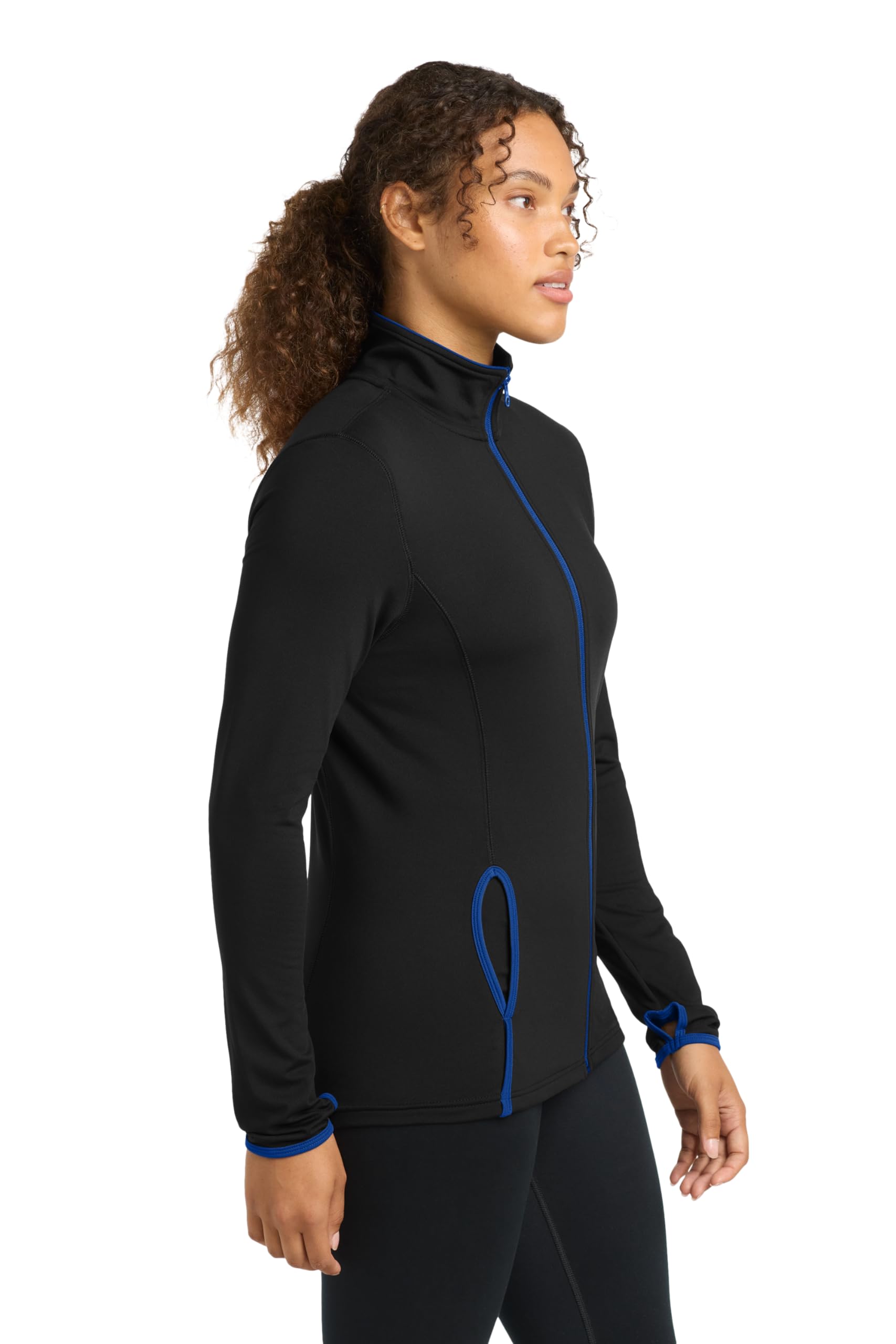 SPORT-TEK Women's Sport-Wick Stretch Contrast Full Zip Jacket