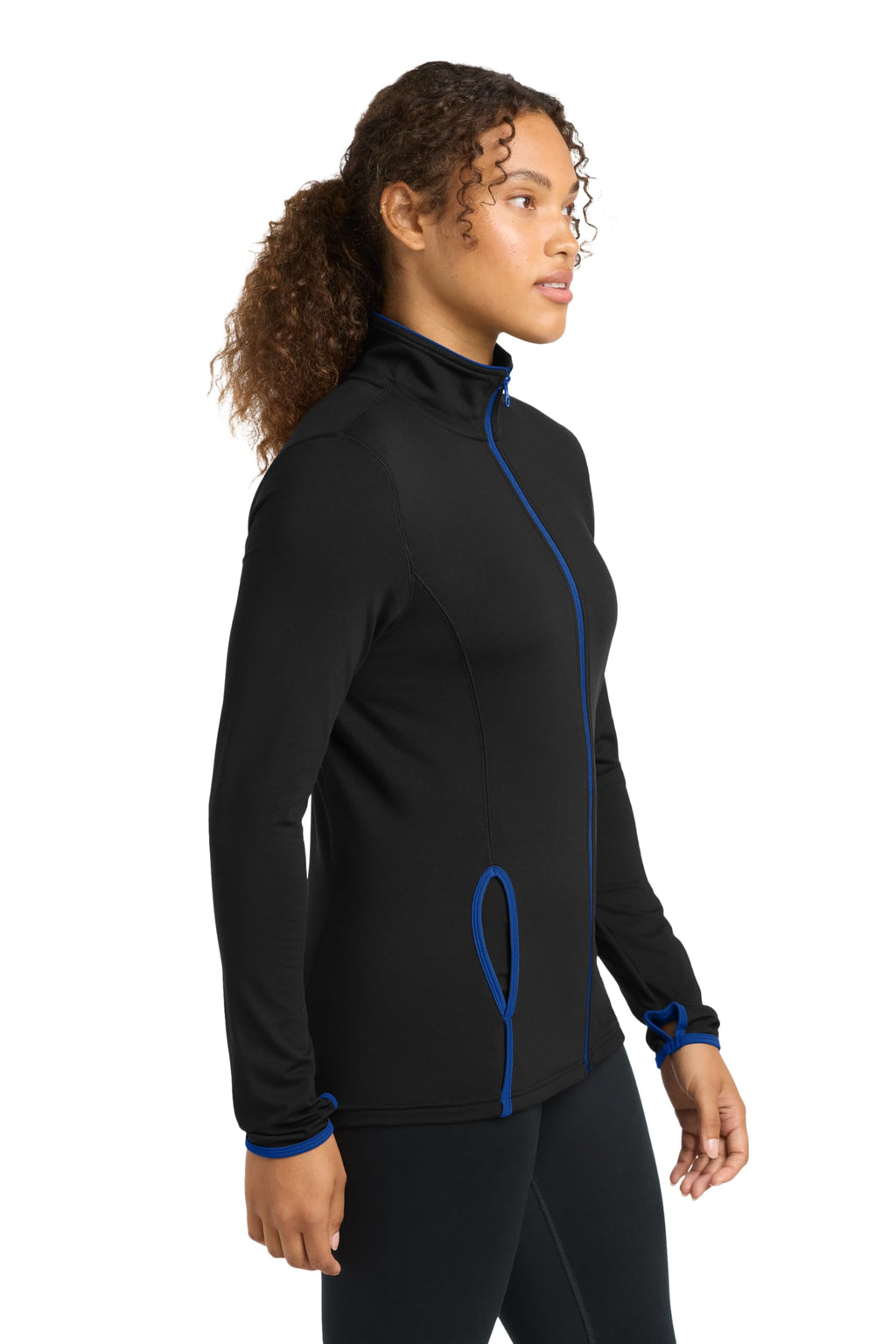 SPORT-TEK Women's Sport-Wick Stretch Contrast Full Zip Jacket