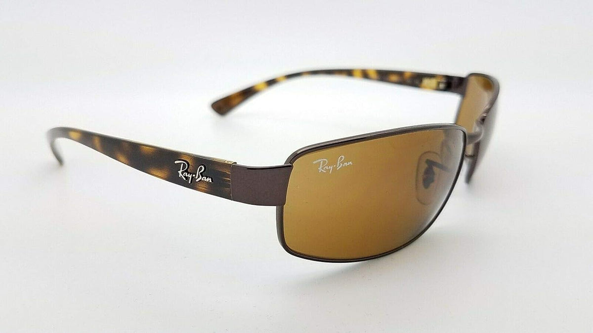 Ray-Ban RB3364 Metal Polarized Rectangular Sunglasses