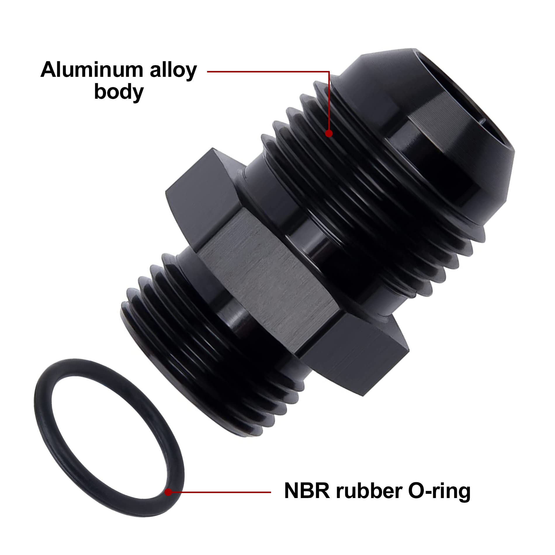 EVIL ENERGY 3AN Flare to AN3 ORB Male O-Ring Fitting Adapter