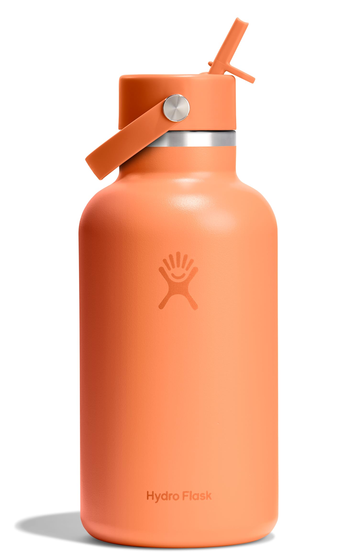 Hydro Flask Water Bottle - Insulated Stainless Steel - Wide Straw Lid, Non Spill, Leakproof in 24 Oz Forest Green Arc