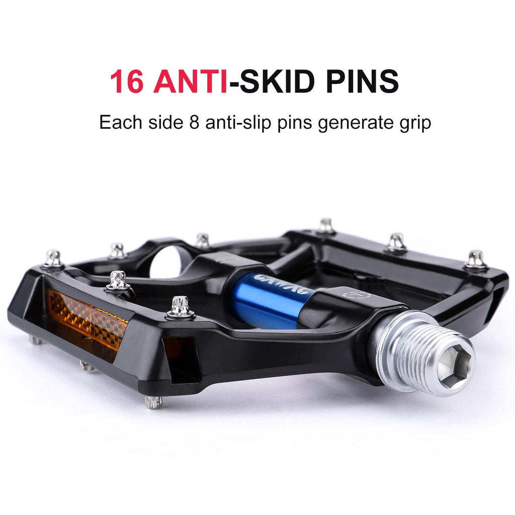CXWXC Road/MTB Bike Pedals - Aluminum Alloy Bicycle Pedals - Mountain Bike Pedal with Removable Anti-Skid Nails