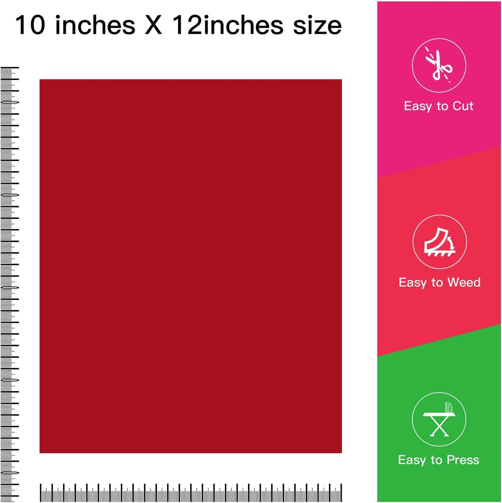 JANDJPACKAGING Baby Blue Heat Transfer Vinyl HTV - 10 Sheets Easy to Weed T-Shirt Iron on Vinyl Compatible with Cricut Cutting Machine & Silhouette Cameo, All Craft Cutters