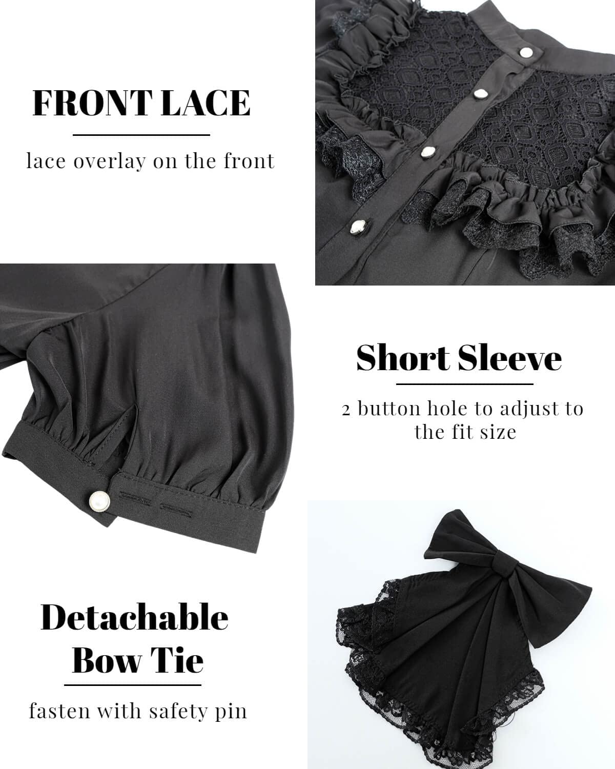 Nuoqi Victorian Blouse Womens Gothic Shirt Vintage Long Sleeve Lotus Ruffle Tops