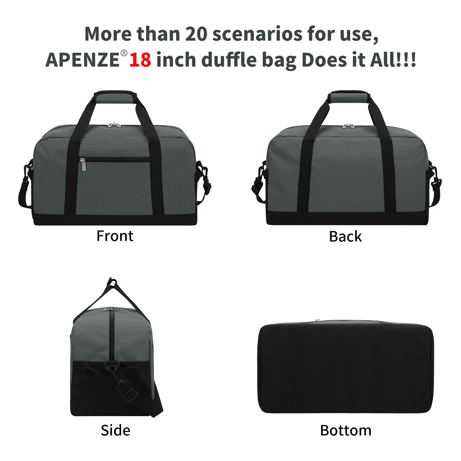 Apenze Small Gym Bag Carry On Bag - 12 in Mini Duffle Bag Lightweight for Overnight Travel(Camouflage)