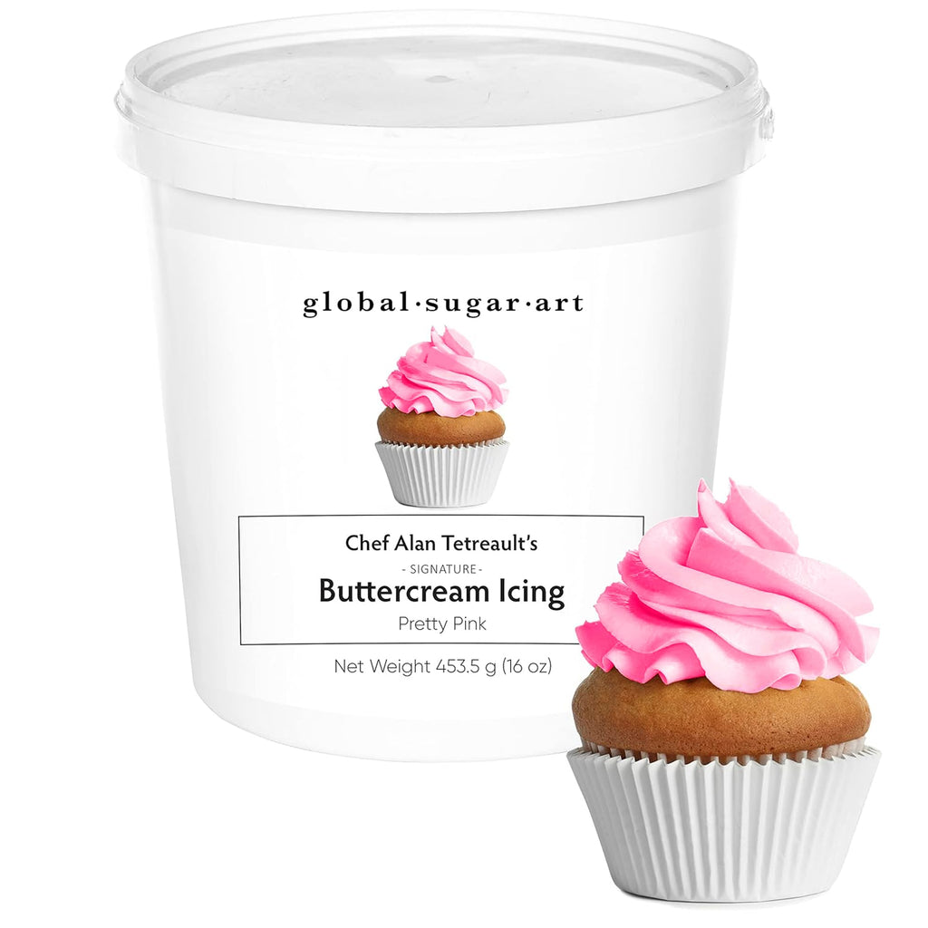 Black Buttercream Frosting for Cake Decorating – Firm Icing for Cakes & Cupcakes, 3 Pound Tub by Global Sugar Art/Chef Alan Tetreault (Midnight Black, 3 Pound)