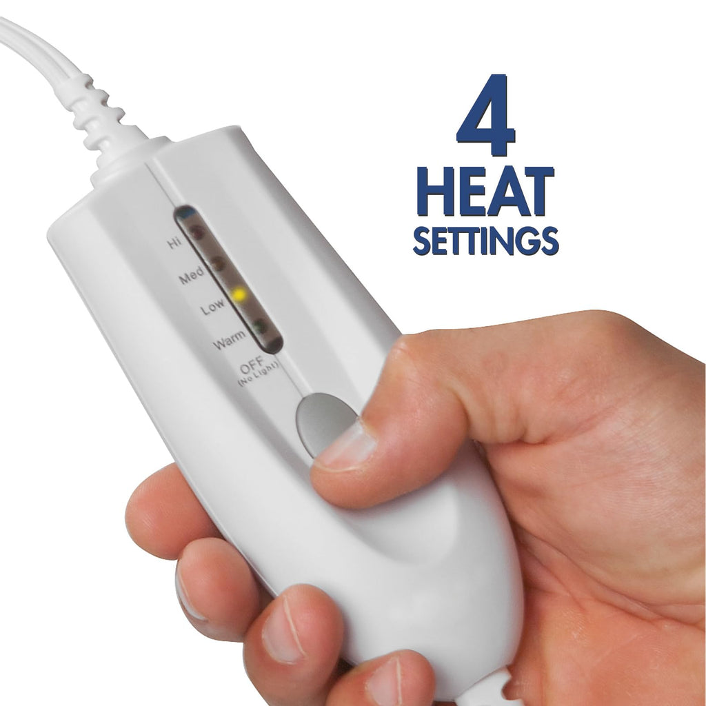 TheraCare Electric Heating Pad | Dry Heat Therapy | 4 Adjustable Heat Settings | 12" x 15" | Comfortable, Soft & Durable