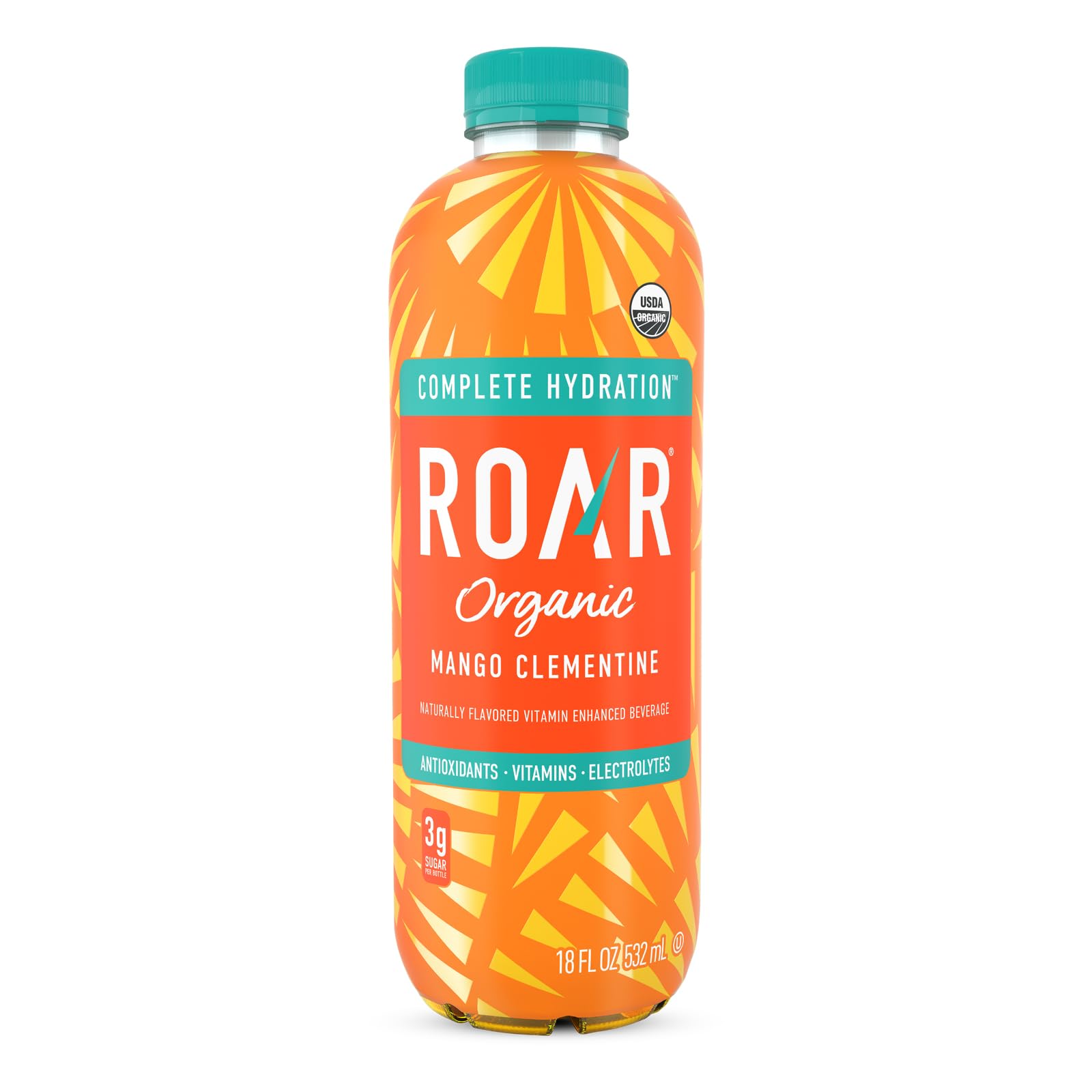 ROAR Complete Hydration Organic - Electrolyte Drinks Loaded with Vitamins C, B5, B12 - Non-GMO, Gluten-Free - Strawberry Lemonade - 12 pc