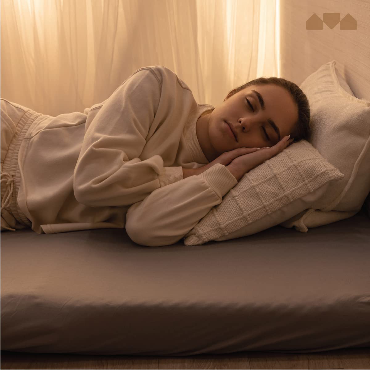 Fitted Sheet for the Milliard Trifold Mattress, Super Soft and Cozy Washable Grey Sheet (Twin, 4")