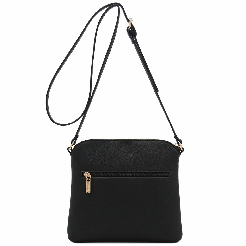 FashionPuzzle Chevron Quilted Medium Crossbody Bag with Tassel Accent