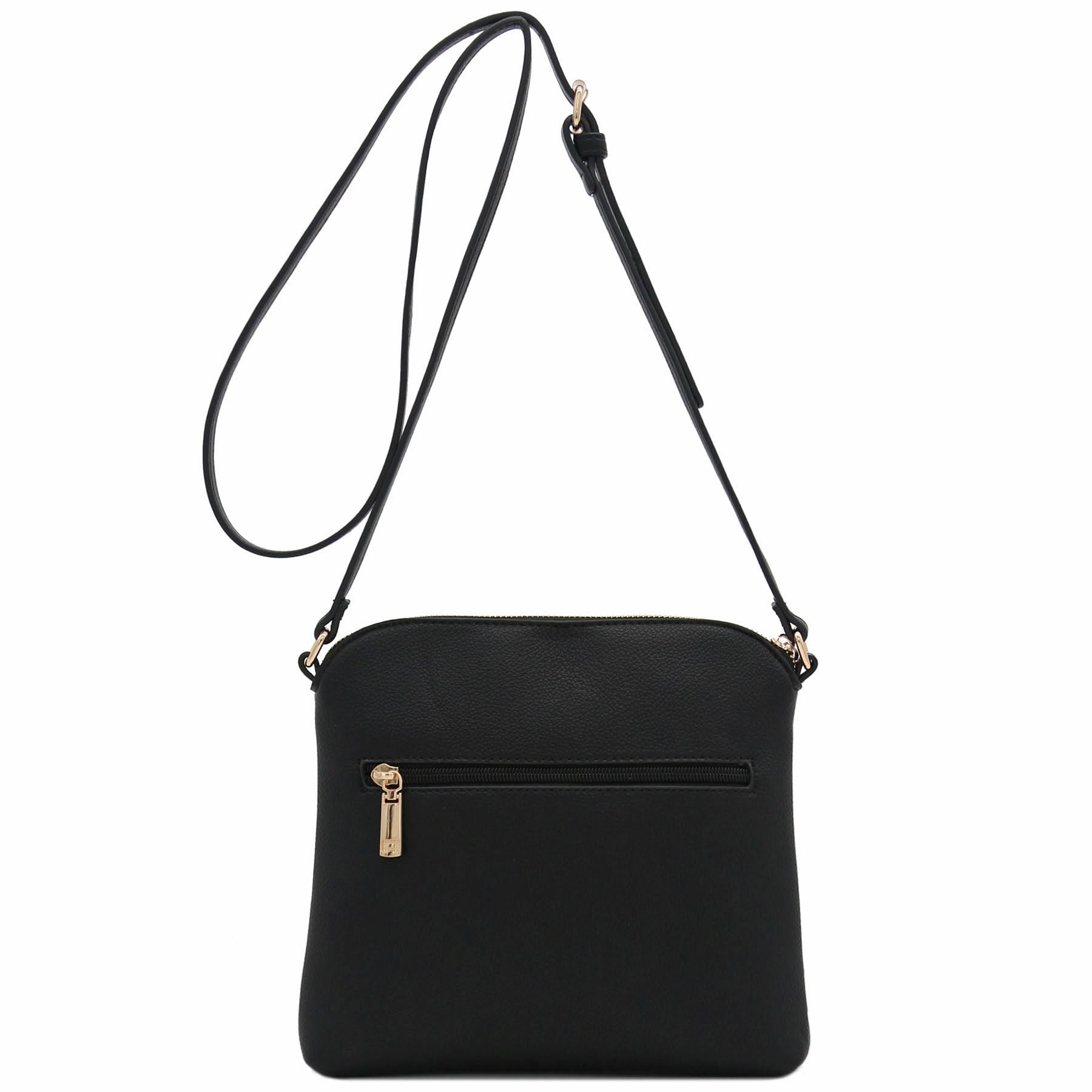 FashionPuzzle Chevron Quilted Medium Crossbody Bag with Tassel Accent