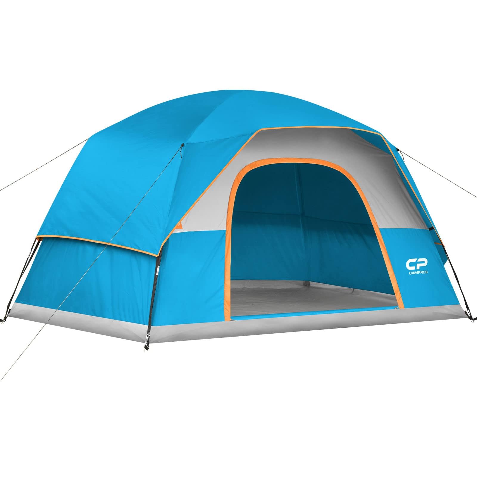 CAMPROS CP Camping Tent 2/4/6 Person, Waterproof Windproof Double Layer Dome Tent, Easy Setup with Large Mesh Windows & Wide Door for Outdoor Camping Backyard