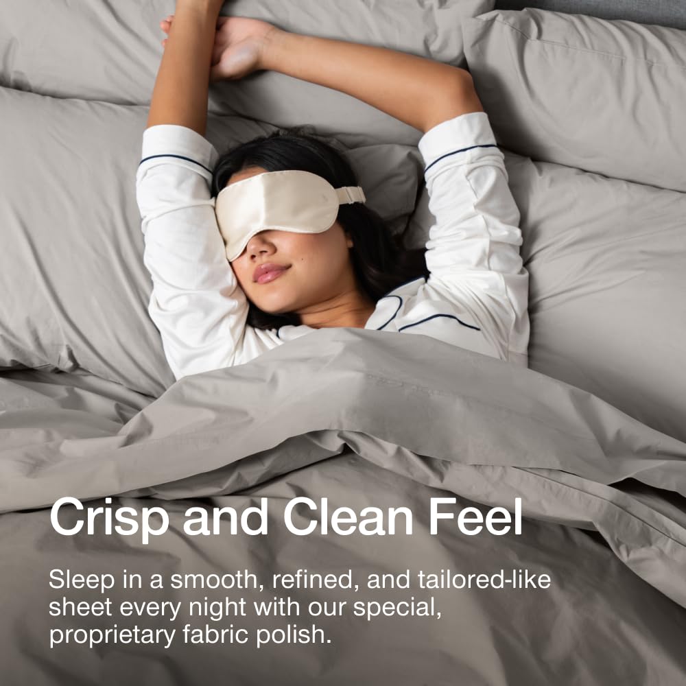 Coop Home Goods Cool+ Cooling Bed Sheets, 4 Piece Full Sheet Set, Dove Grey Breathable Cooling and Super Soft, Luxury Spa & Hotel Quality, Full Size Bed Set