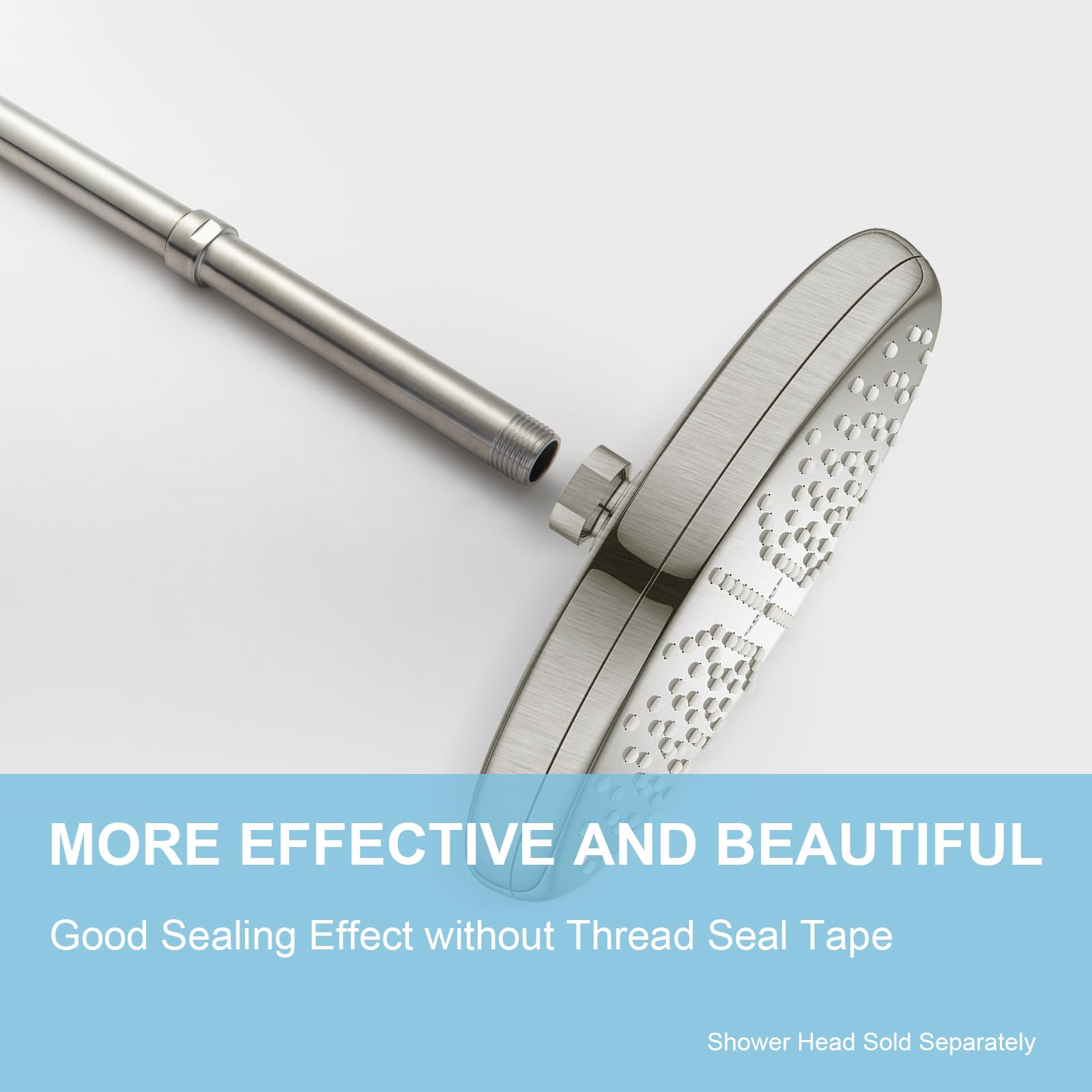 OFFO Shower Head Extension Arm, Shower Arm Extension Shower Head Extender Made of 304 Stainless Steel Shower Pipe Extension, Bright Gold 3 in