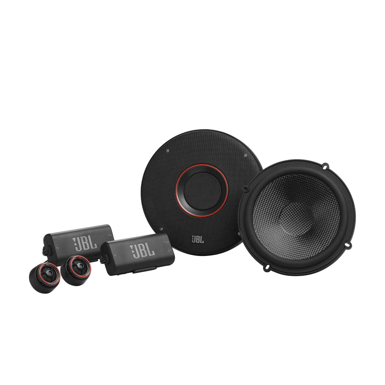 JBL Club 34F - 3-1/2" (87mm) Two-Way Car Speaker, 75 Watts Peak, 25 Watts RMS, Sensitivity (@ 2.83V): 89dB, Frequency Response: 90Hz – 20kHz, Nominal Impedance: 3.0 ohms