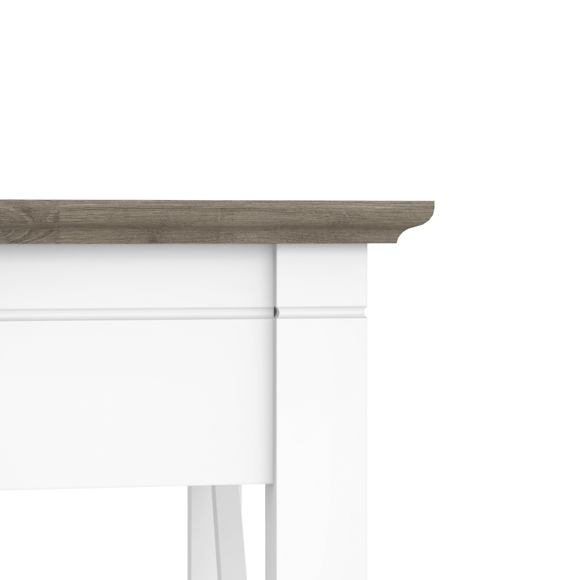 Bush Home Key West 60W Modern Farmhouse L Shaped Desk in Bing Cherry, 60-Inch Corner Computer Table for Home Office Workspace