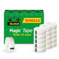 Scotch Magic Tape, Invisible, Home Office Supplies and Back to School Supplies for College and Classrooms, 16 Rolls