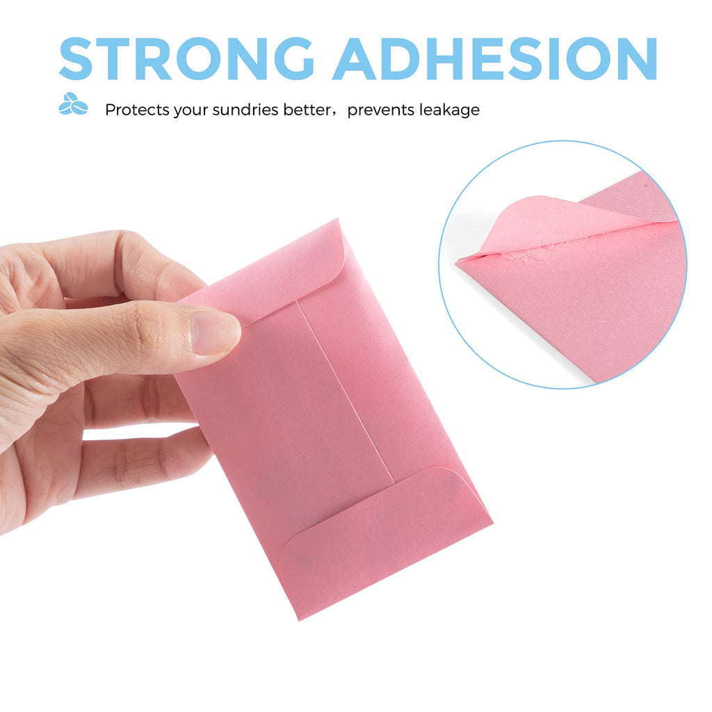 ACSTEP 500 Pack Coin and Small Parts Envelopes #1 Tip Envelope 2-1/4 X3-1/2 Mini Envelope with Gummed Flap for Home, Garden or Office Use(Black)