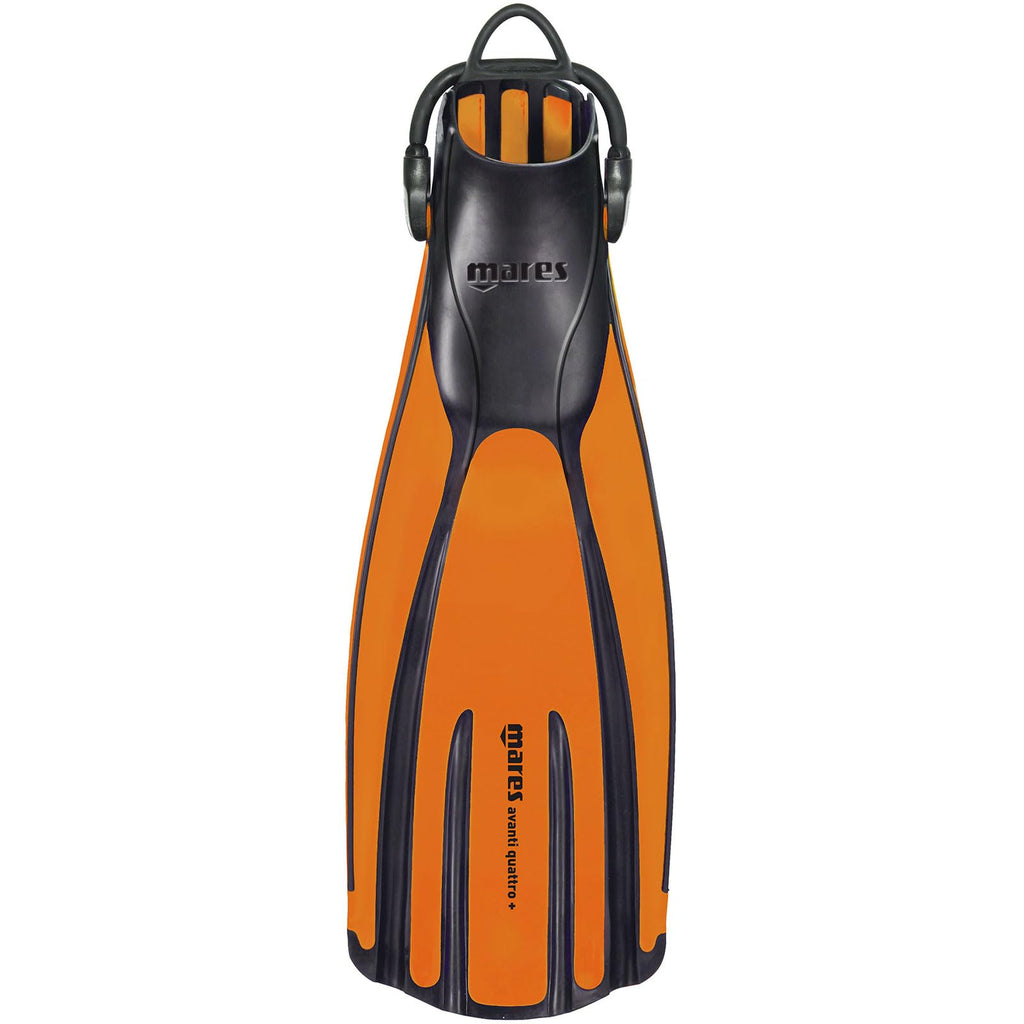 Mares Unisex Adults Avanti Quattro + Diving Fins - Durable Efficient Versatile Open-Heel Scuba Fins with Four-Channel Design & Bungee Strap