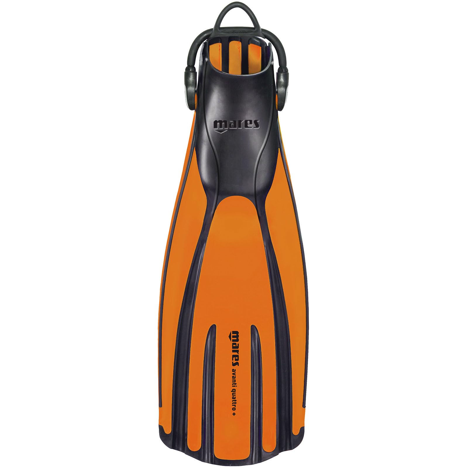 Mares Unisex Adults Avanti Quattro + Diving Fins - Durable Efficient Versatile Open-Heel Scuba Fins with Four-Channel Design & Bungee Strap