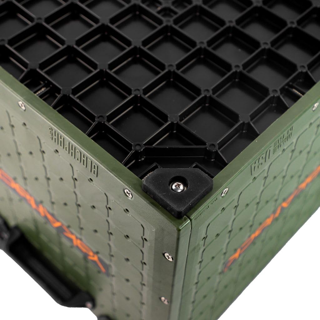 YakAttack BlackPak Pro 13" x 13" Fishing Crate with 3 Rod Holders - Battleship Grey | Compact Tackle Storage Box & Gear Organizer for Kayaks | Lightweight, Durable & Customizable Marine Accessory