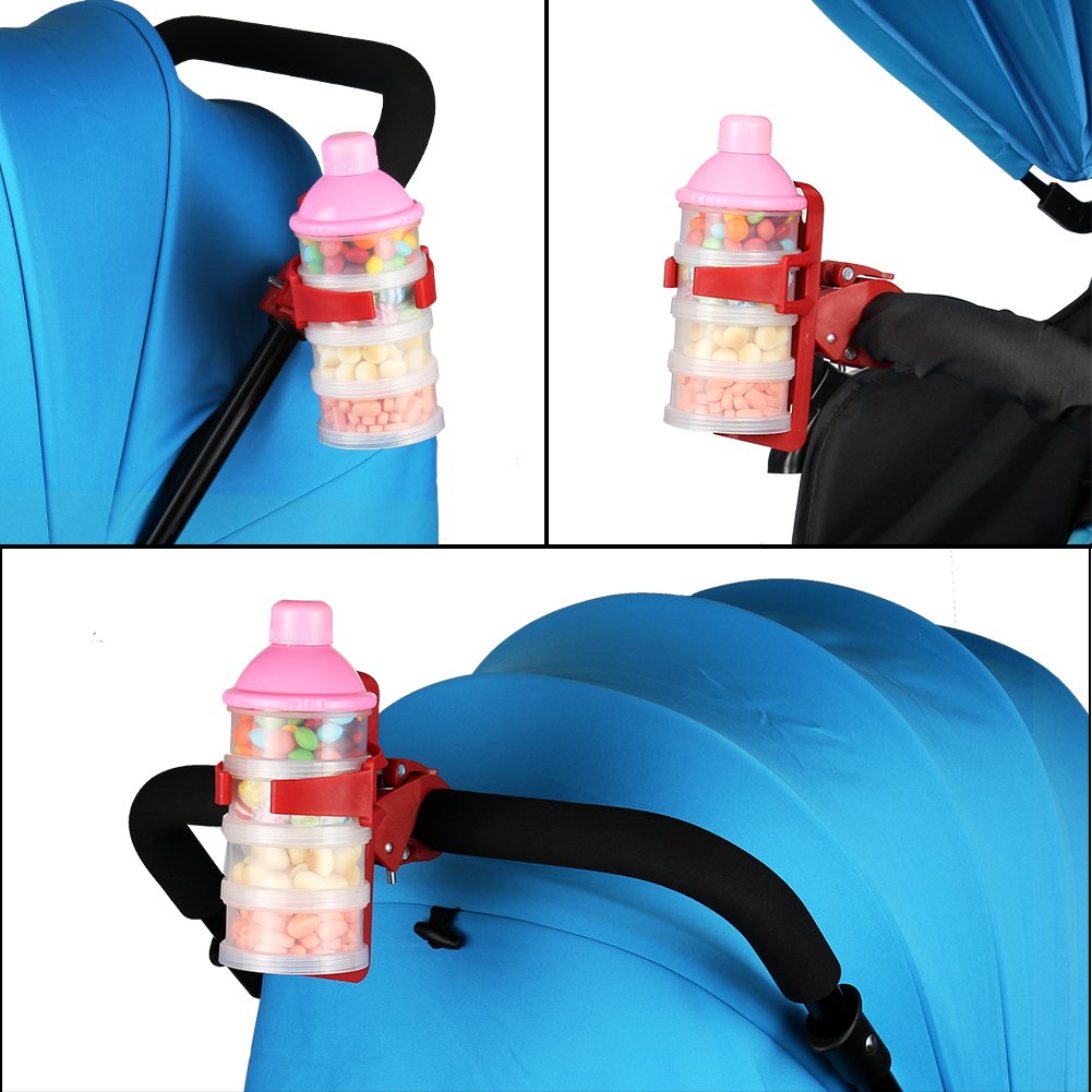 Accmor Bike Water Bottle Holders No Screws, Universal Bike Cup Holder, 360 Degree Rotatable Bike Water Bottle Cage, Water Bottle Holders for Kids Bike Adult Bike, Black