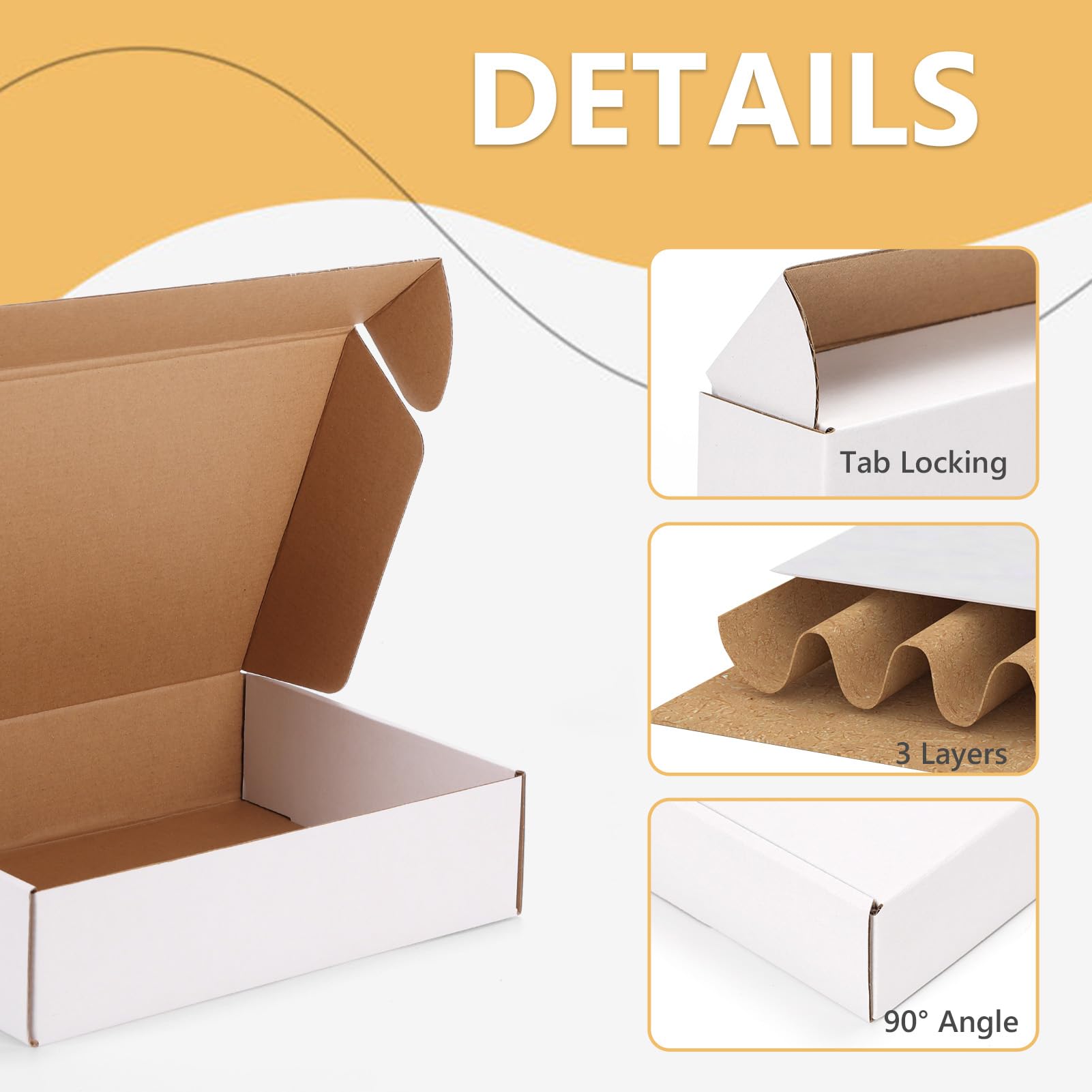 EXYGLO 40 Pack 6x4x3 Shipping Boxes, Black Corrugated Cardboard Boxes for Packaging Small Business, Moving, Shipping, Mailing, and Storing