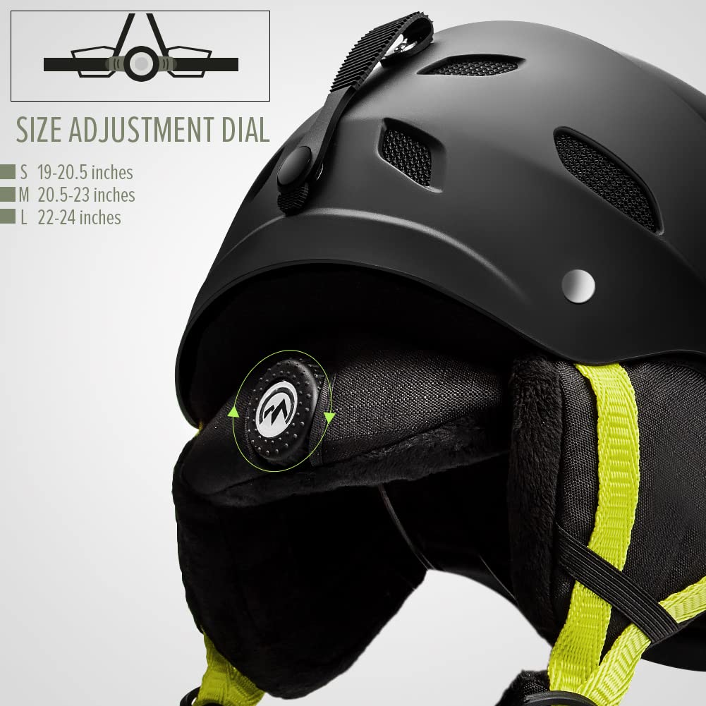 OutdoorMaster Kelvin Ski Helmet - Snowboard Helmet for Men, Women & Youth