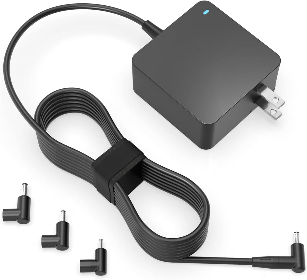 Superer 65W Laptop Charger for ASUS VivoBook ZenBook, Chromebook | Round Tip Connector, Charging Indicator, Extended Cable, Supports 45W 33W Notebook Power Adapter and Selected Laptop Models