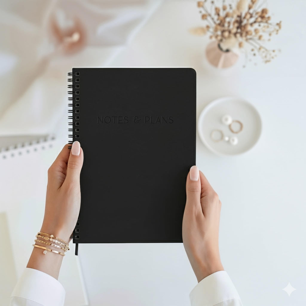 Beautiful Daily Planner And Notebook With Hourly Schedule - Aesthetic Spiral To do List Notepad to Easily Organize Your Tasks And Appointments - Stylish Book And School Or Office Supplies