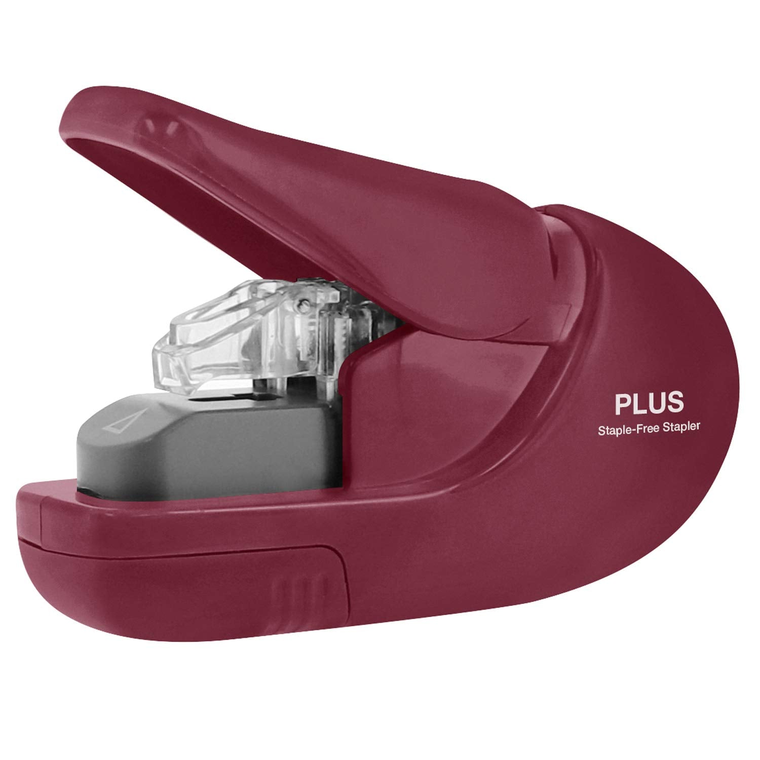 Plus Paper Clinch Compact Staple-Free Stapler, Blue Turquoise