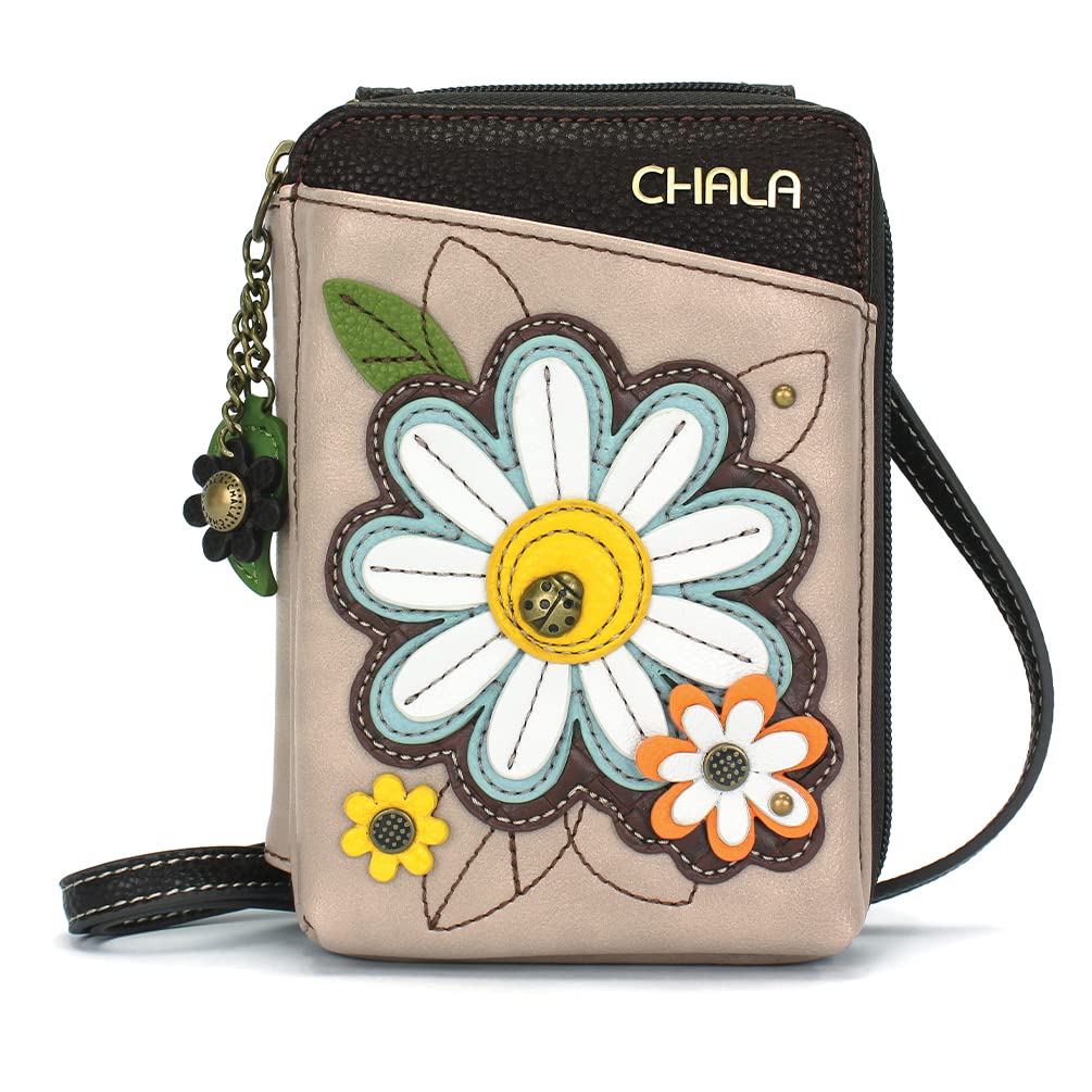 CHALA Wallet Crossbody Cell Phone Purse - Women Faux Leather Multicolor Handbag with Adjustable Strap