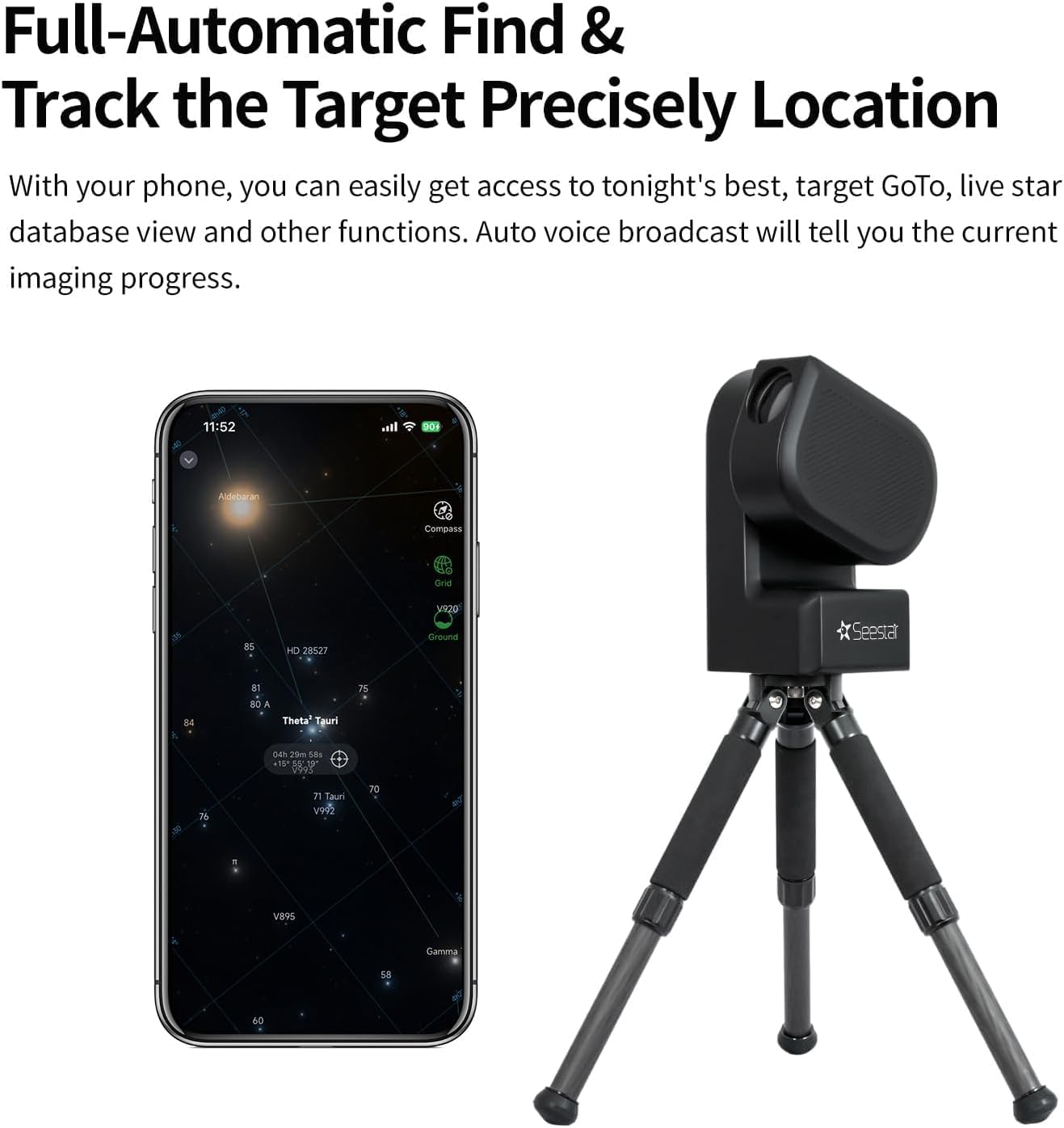 ZWO Seestar S50 Smart Digital Telescope All-in-One Autofocus Portable for Beginners and Experienced Users-Open Box Like-New Condition Telescope