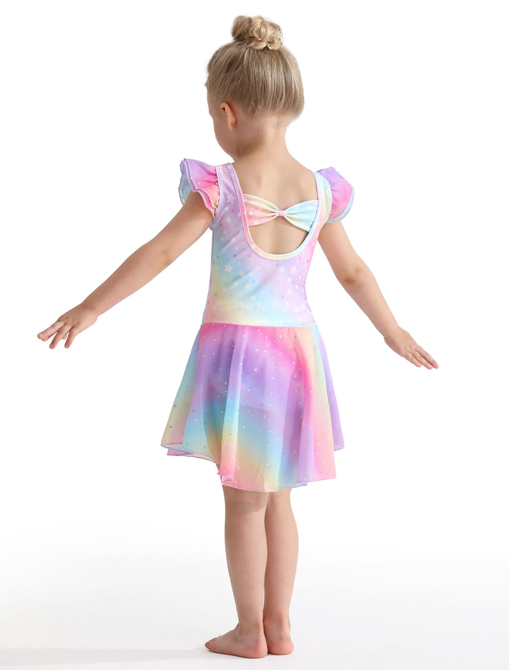Mecceos Ballet Leotards for Girls Toddler Dance Leotards Short/Long Sleeve Skirt Ballerina Outfits