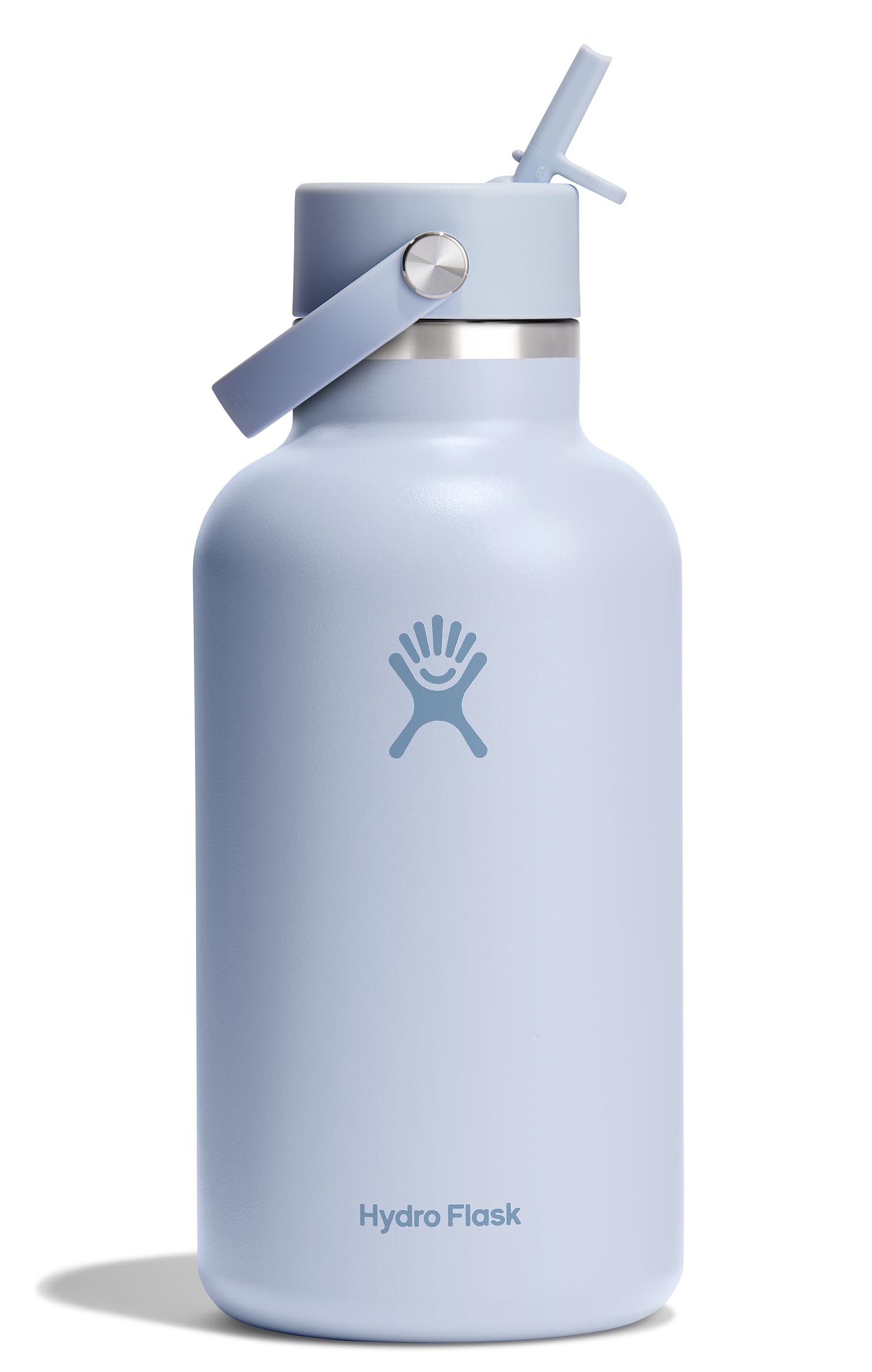 Hydro Flask Water Bottle - Insulated Stainless Steel - Wide Straw Lid, Non Spill, Leakproof in 24 Oz Forest Green Arc