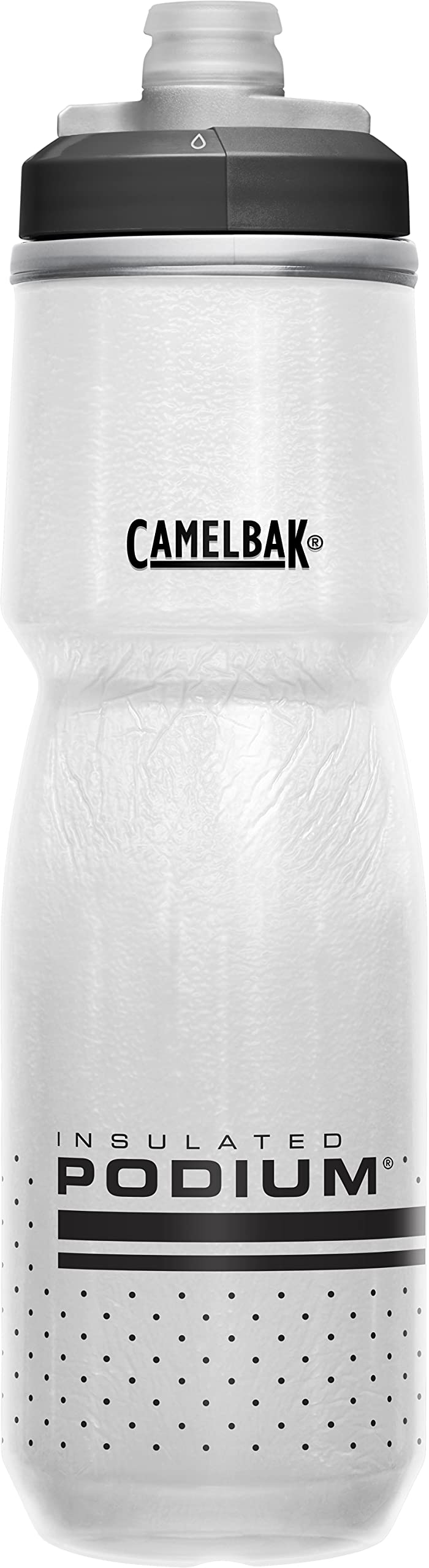 CamelBak Podium Chill Insulated Bike Squeeze Water Bottle, Cold Retention for Cycling, 24oz, Reflective Ghost