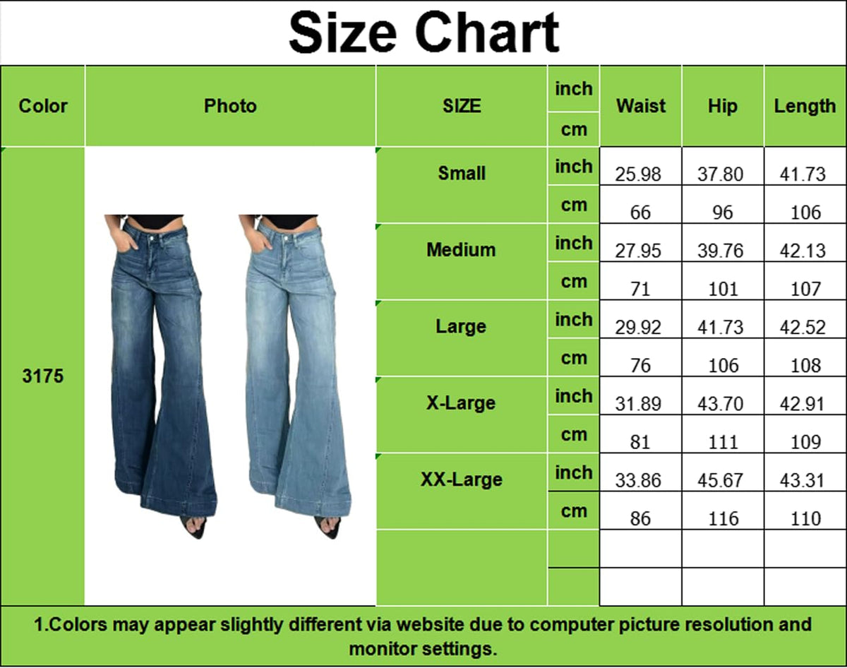Bell Bottom Jeans for Women Ripped High Waisted Classic Flared Denim Pants