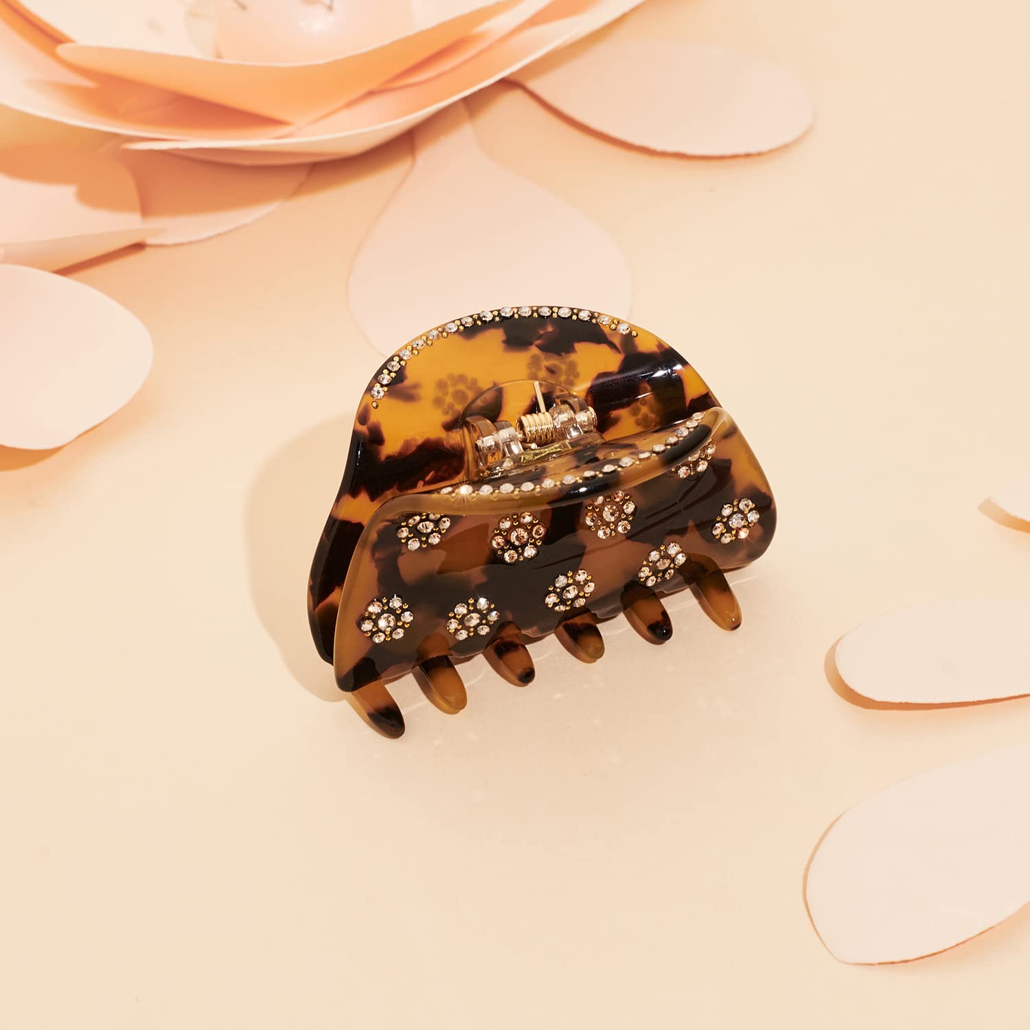 LILIE&WHITE Tortoise Claw Clips For Women - Strong Thick Hair Styling Accessories With Claws For Styling 1PC